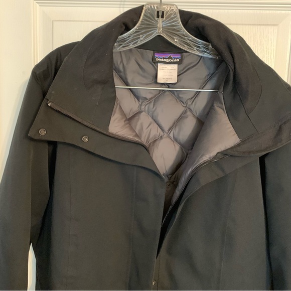 Patagonia h2 no. down and feather quilted inside mid length nylon winter jacket - Picture 11 of 16